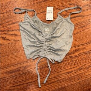 💚 NWT PacSun Green Tie-Front Cropped Cami | Women’s XS 💚